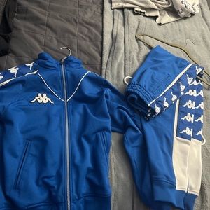 Blue kappa tracksuit size small